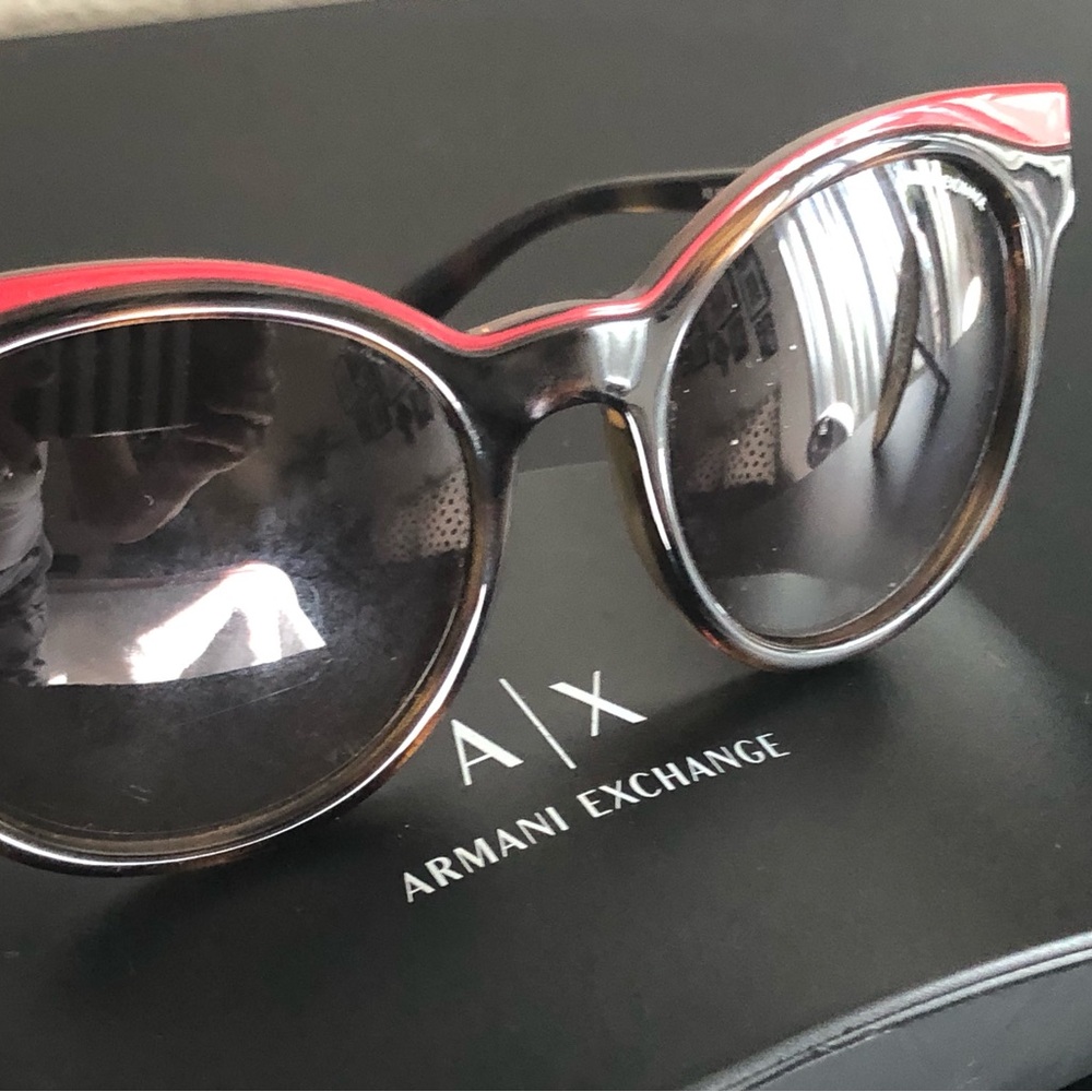 Armani Exchange Women's Sunglasses in Red and Black
